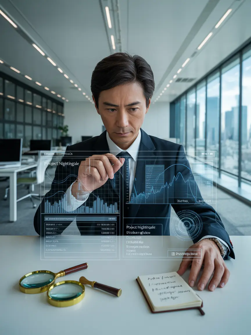 データを分析する調査担当者のイメージ