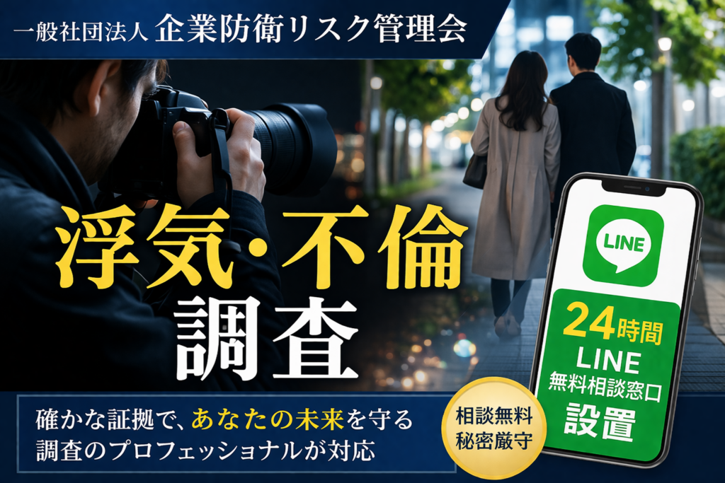 浮気・不倫調査 LINE24時間窓口開設
