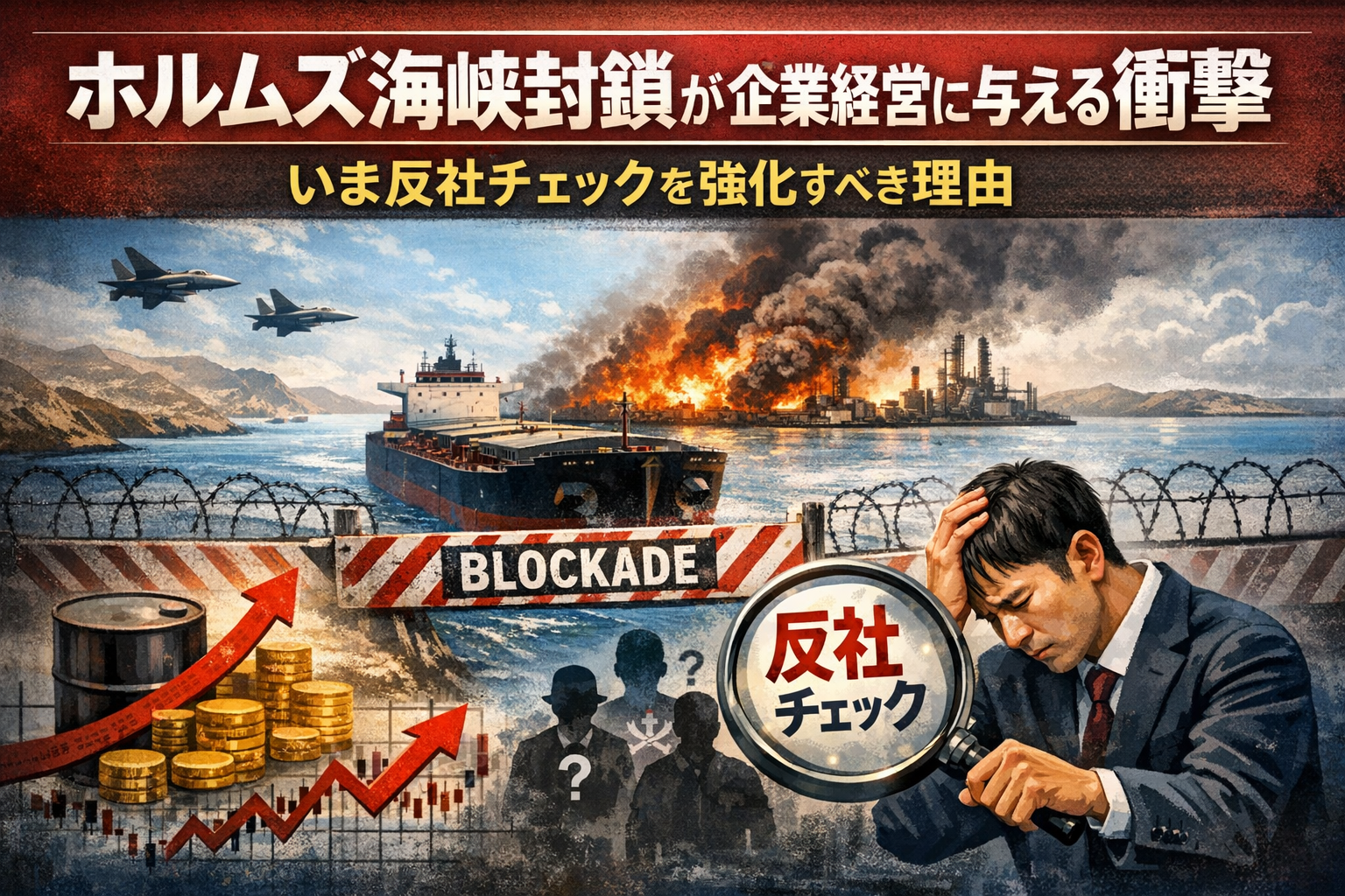 ホルムズ海峡封鎖が企業経営に与える衝撃 ― いま反社チェックを強化すべき理由